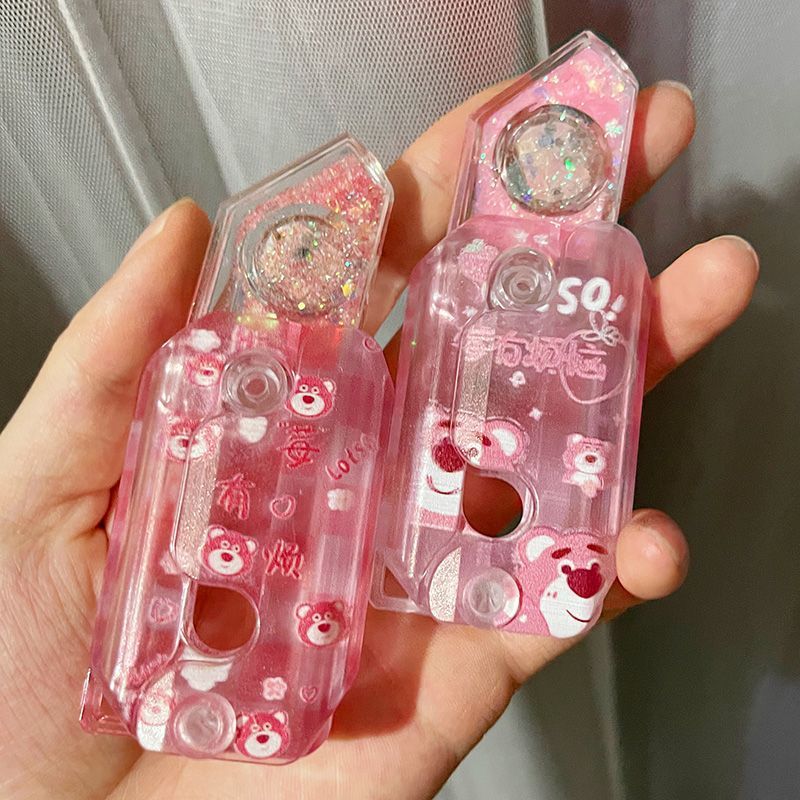 Arenas movedizas fresco nuevo Sanrio gravedad rábano cuchillo luminoso transparente 3D impresión descompresión juguete pareja novias
