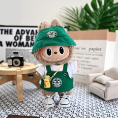 服のみ】17cmブラインドケース一二代布服着スターバックスLabubuエナメルストラップ人形