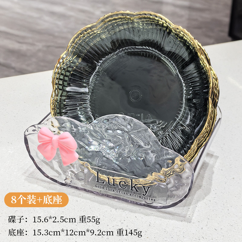 奶油风吐骨碟餐桌垃圾骨头盘子零食碟子水果盘蛋糕甜品碟ins风|undefined