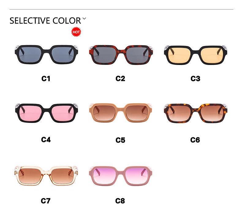 Cool Style Solid Color Ac Square Full Frame Women's Sunglasses display picture 5