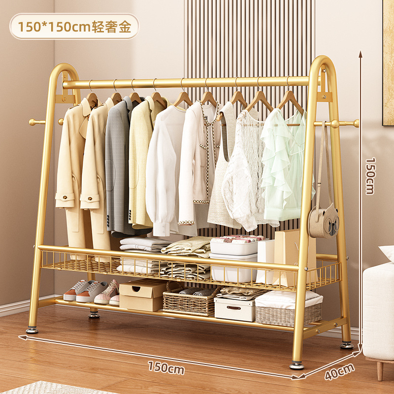 라이트 럭셔리 골드 - 길이 150*높이 150丨 업그레이드된 이중 수납 네트 바스켓 [굵은 22개 튜브]