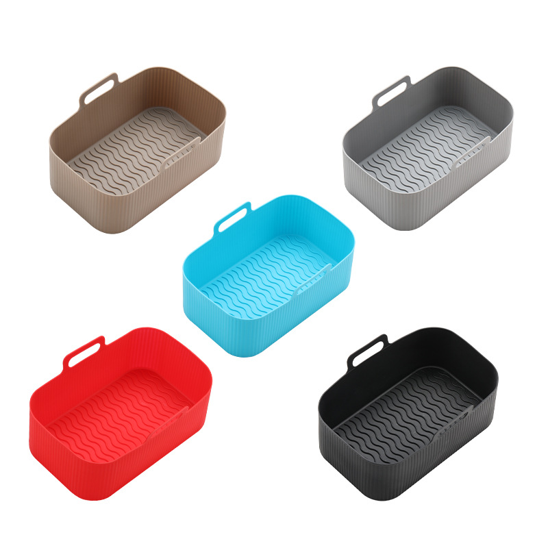 Cross-border Amazon silicone air fryer baking tray mat silicone pot silicone mat silicone baking tray rectangular