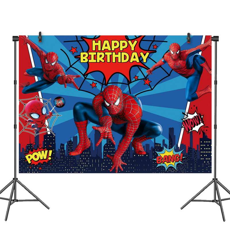 スパイダーマン誕生日パーティー用品使い捨て食器紙皿紙コップティッシュ男の子誕生日パーティー装飾|undefined