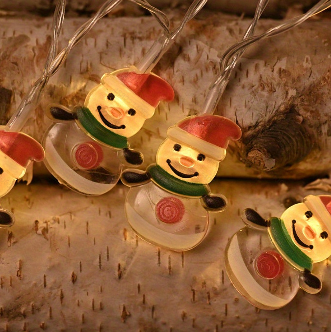 Navidad luces de cadena LED nuevo Santa Claus luces de cadena caja de la batería USB muñeco de nieve Pingüino modelado decorativo luces de colores