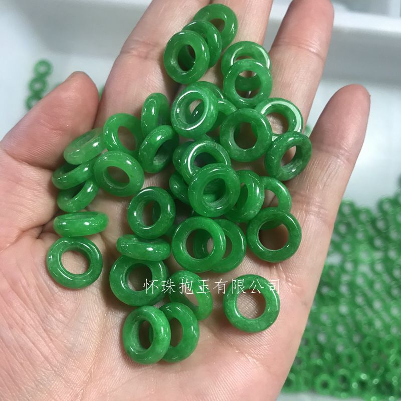 翡翠乾青鉄龍生円環玉環散珠卸売りdiy15mmアクセサリーマレー玉コイル|undefined