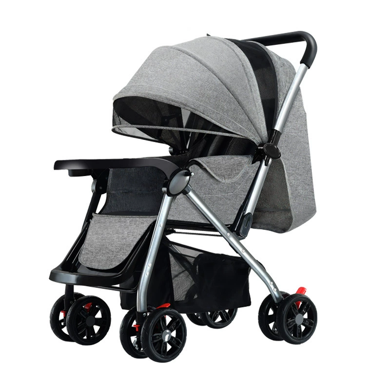 Folding stroller with seat, children's trolley, can sit and lie