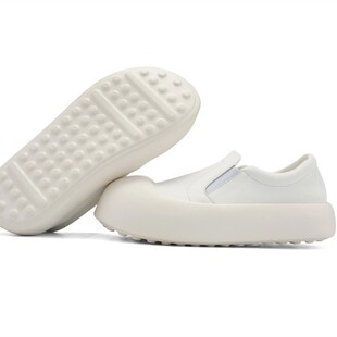 Sgirltwtw2025 British Style Thick-Soled Small Leather Shoes with Large Toe, Light, Soft and Comfortable Slip-On Loafers for Women