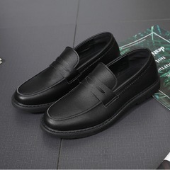 2019 New Ultra-Soft Men's Beaded Shoes Slip-On Casual Leather Shoes Korean Style Retro One-Piece Hiking Business Men's Shoes