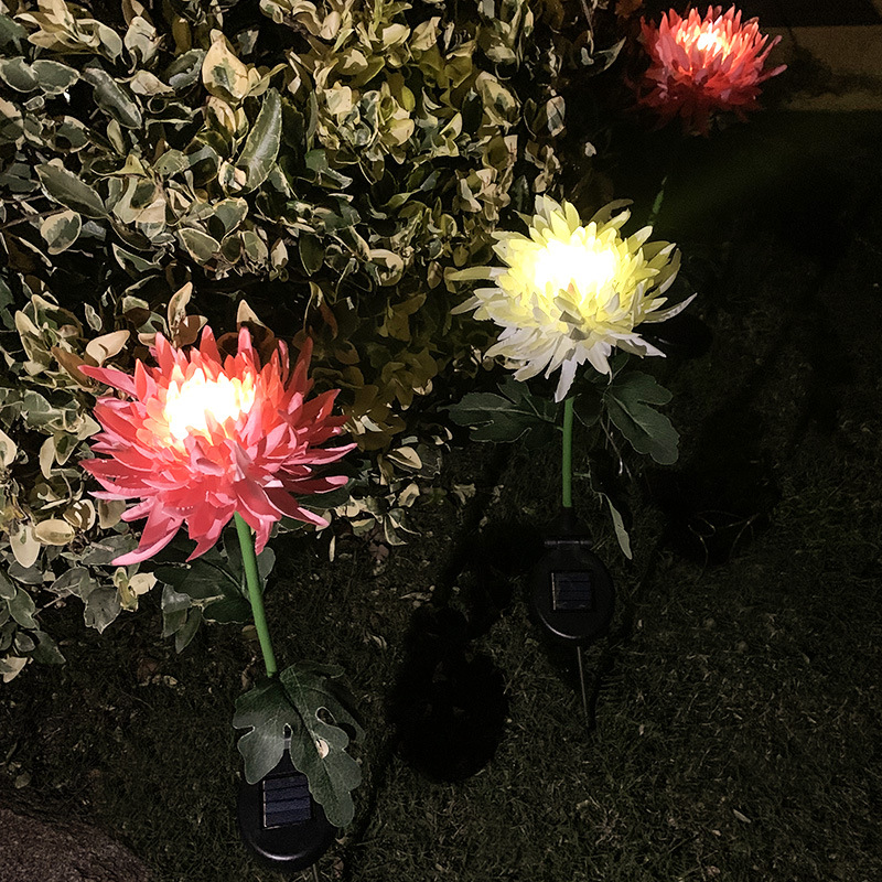 New Cross-border Solar Chrysanthemum Light LED Lawn Light Outdoor Garden Garden Landscape Light