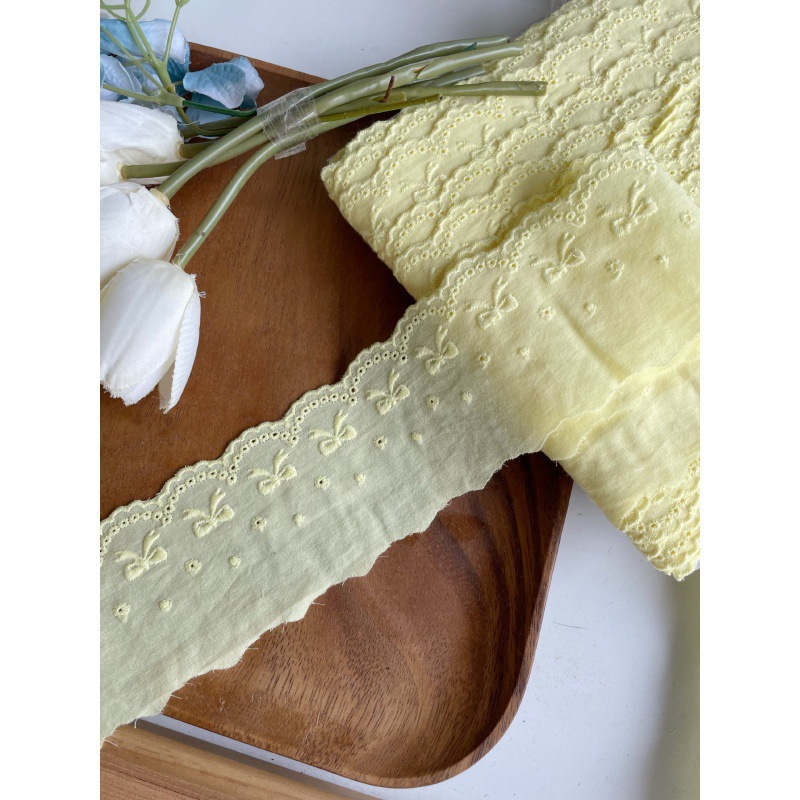 L2G7 면 수제 DIY 레이스 레이스 자수 액세서리 면 자수 의류 직물 레이스 폭 6CM