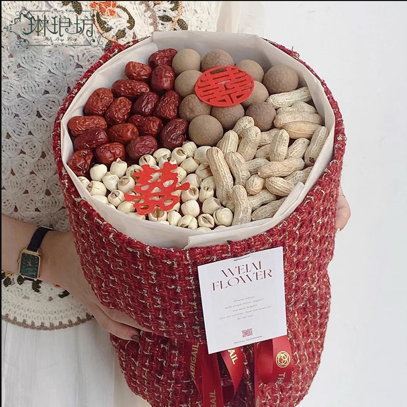 Chino rojo festivo doble felicidad terciopelo tela pegatinas encaje hueco tridimensional de oro Xi palabra ronda boda coche boda decoración de la habitación Mickey