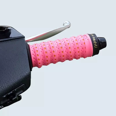 Cover, Waterproof Handlebar Grip, Motorcycle Handle Cover - motorcycle-handlebar-cover-pink-orange