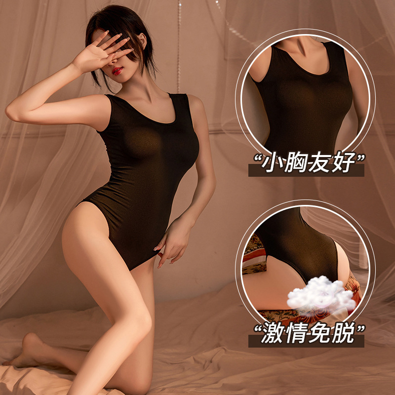 Traje de ropa interior sexy de agua muerta Super transparente ropa de pelo medias SM sexy mono abierto caliente