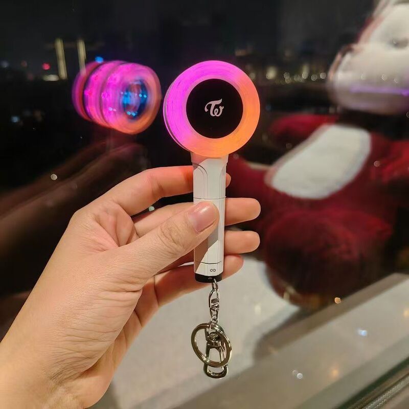 Twice Third Generation Support Stick Mini Keychain Candy Stick Luminous Color-Changing Pendant Same Style as Peripherals