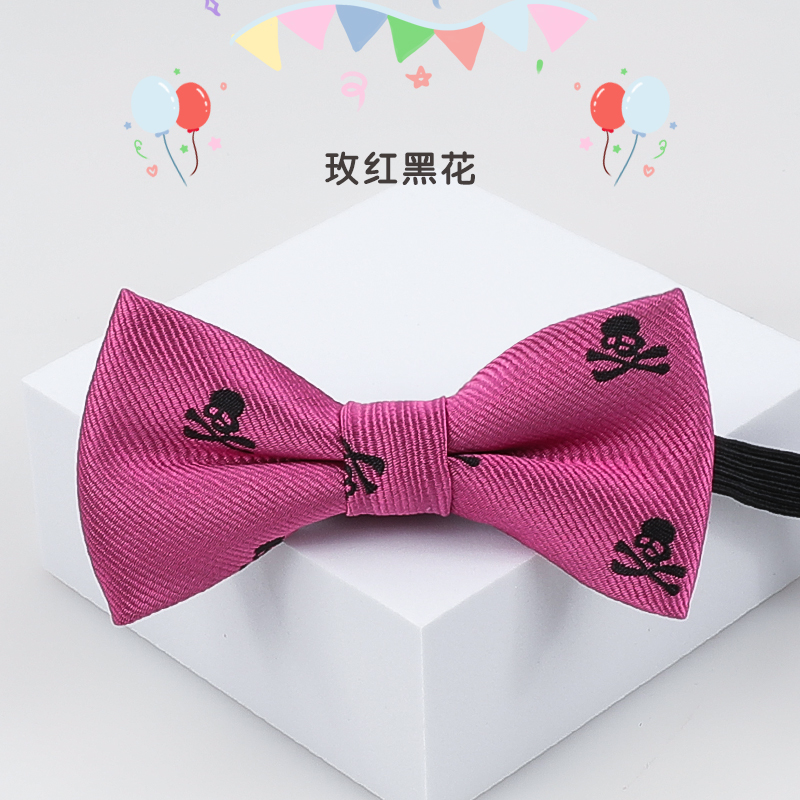 ↤↤↤진달래 핑크 블랙 플라워 아동용 보타이