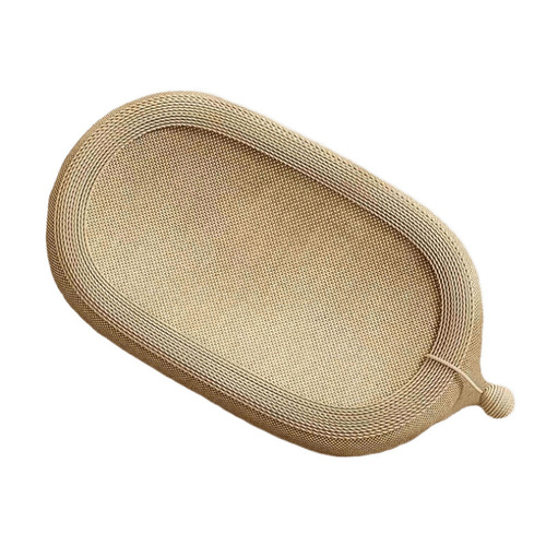 Coir fabric oval cat scratching post with a big face cat, coir cat bed, self-entertaining cat, disdainful running track, clawing pad