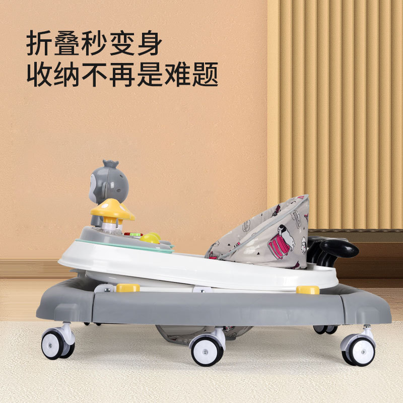 Caminante para niños iluminación de música educativa caminante para bebés un coche multiusos anti-Flip multifuncional caminante