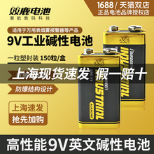 雙鹿9V鹼性電池英文出口工業簡裝6LR61鹼性萬用表話筒煙感器配套