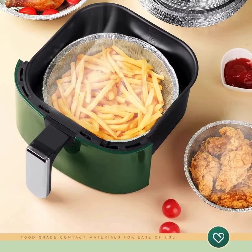 Hava fritözü ev tipi teneke folyo tepsisi fırın alüminyum folyo tepsisi teneke folyo ped barbekü tepsisi alt tepsisi pizza pasta teneke folyo tepsisi