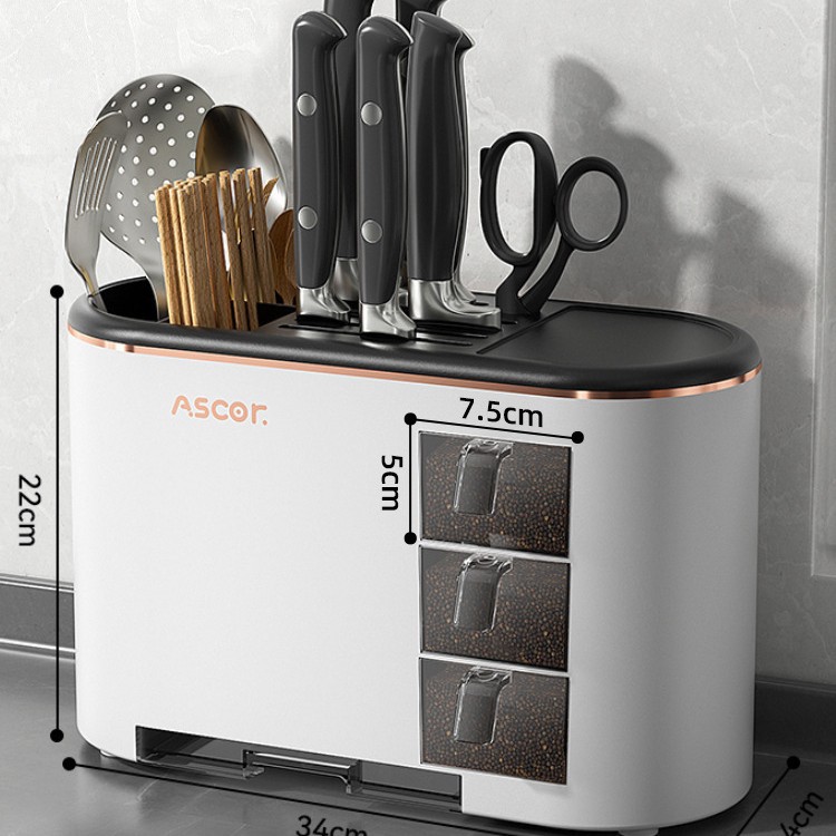 클래식 블랙 업그레이드 모델 [주방용품/젓가락/조미료 일체형 수납]