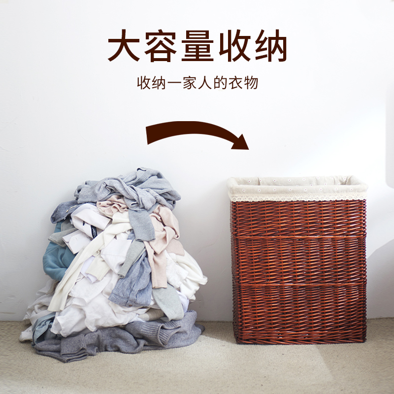Rattan tejido ropa sucia almacenamiento cesta hogar cesta juguete olla caliente restaurante sucia cesta lavandería cesta