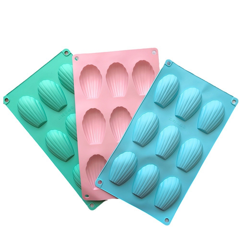 Silicone 9 conchas 9 molde de chocolate diy Madeleine pudín dulces galletas molde de pastel