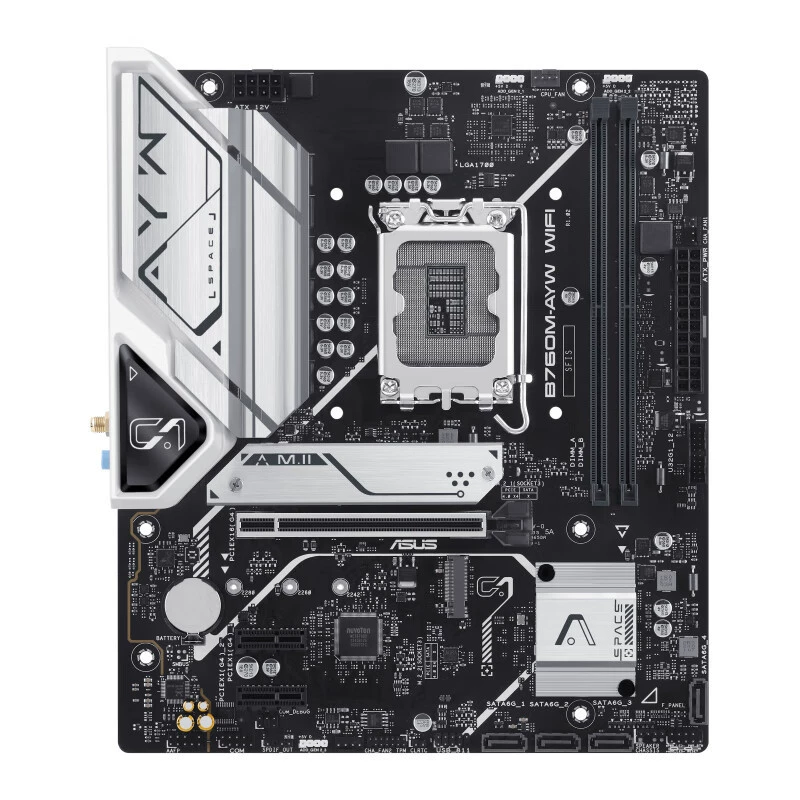 Материнская плата ASUS B760M-AYW WIFI для настольного ПК, DDR5, совместима с CPU 13600KF 12-го поколения
