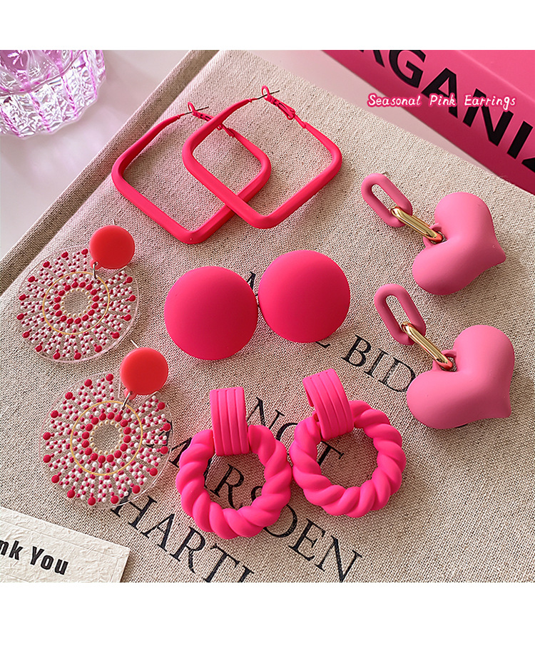 Drop Earrings, Ear Studs Classification 1 Pair Quantity 1 Pair Cute Sweet Geometric Flower Alloy Cloth Drop Earrings Ear Studs