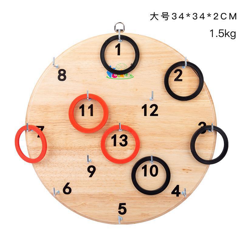 Juego de anillo de pared colgante de jardín de infantes de madera Educación temprana para niños Competencia de lanzamiento interactivo entre padres e hijos Anillo interior