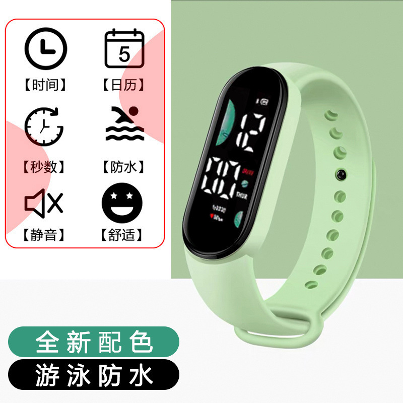 多功能智能运动手环可充电震动闹钟跑步计步手表女高中生适用安卓|undefined