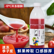 广禧冷冻李子汁1KG 鲜果NFC原汁饮料果汁商用浓浆奶茶店专用原料