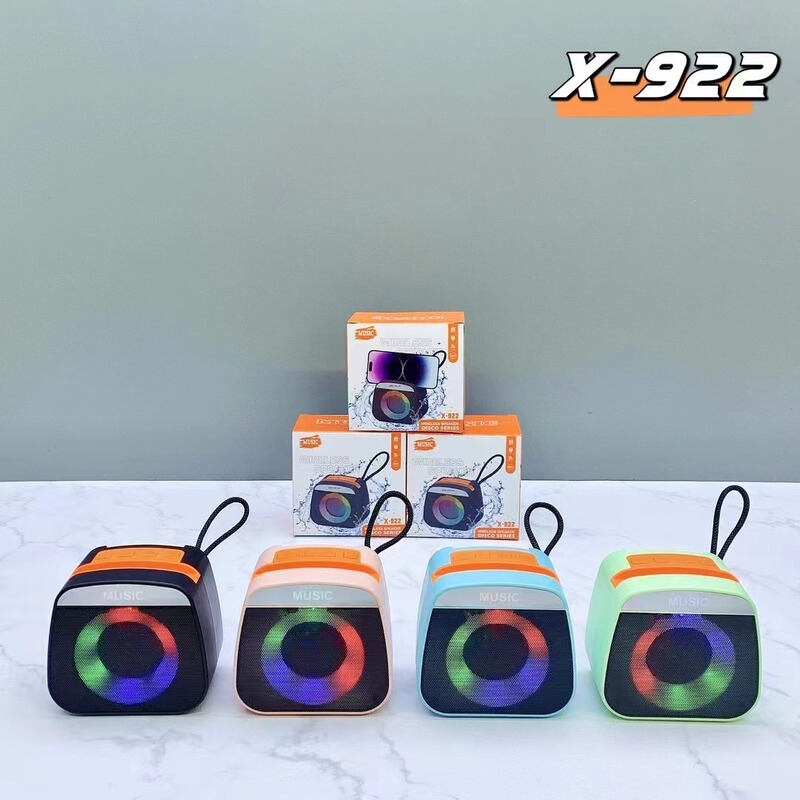 新しい X-922 カラフルなライトポータブルワイヤレス Bluetooth スピーカー屋外カードサブウーファークリエイティブギフト小型スピーカー|undefined