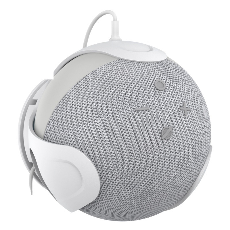 Adecuado para Amazon Echo Dot 4 y 5 altavoz soporte cuatro o cinco generación Pared Soporte de almacenamiento de plástico soporte de pared