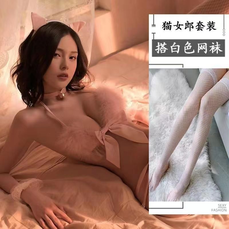 핑크색 정장 + 흰색 망사스타킹 3000