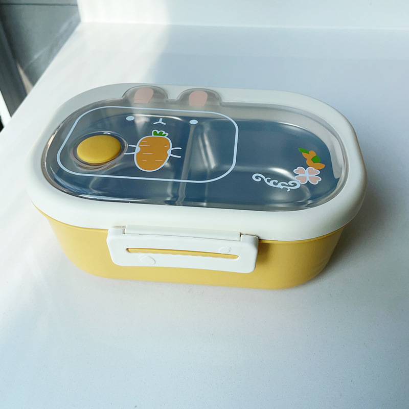 INS Nueva caja de almuerzo de acero inoxidable 304 Linda caja de almuerzo aislada de alto aspecto trabajador de oficina estudiante caja de almuerzo sellada