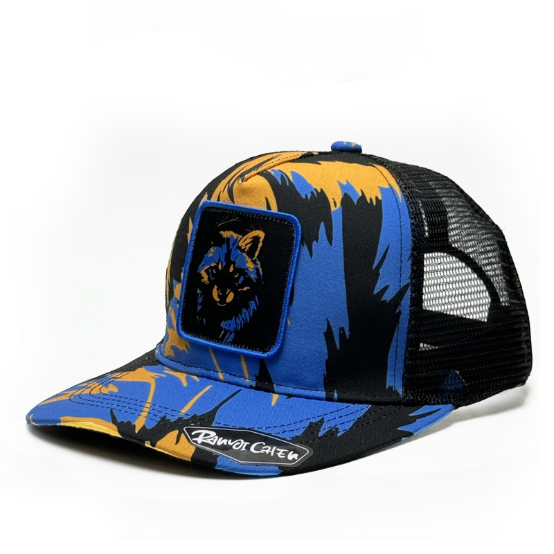 Graffiti Printed Baseball Cap Animal Fan Embroidered Flower Hat Mesh Cap Outdoor Casual Sunnet Hat Male_voghion.com
