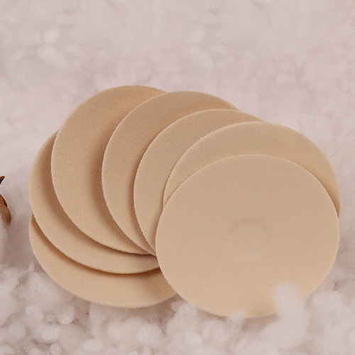 Breast Pad Factory Round Cotton Pad Breast Pad Seamless Chest Patch Anti-bump No Stickiness Breathable Anti-Lighting Groove Insert