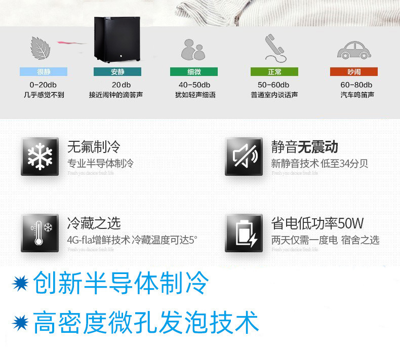 Fuxin Small Refrigerator Hotel Room Silent Semiconductor Refrigeration Mini 30 Liter Display Sample Tea Cabinet