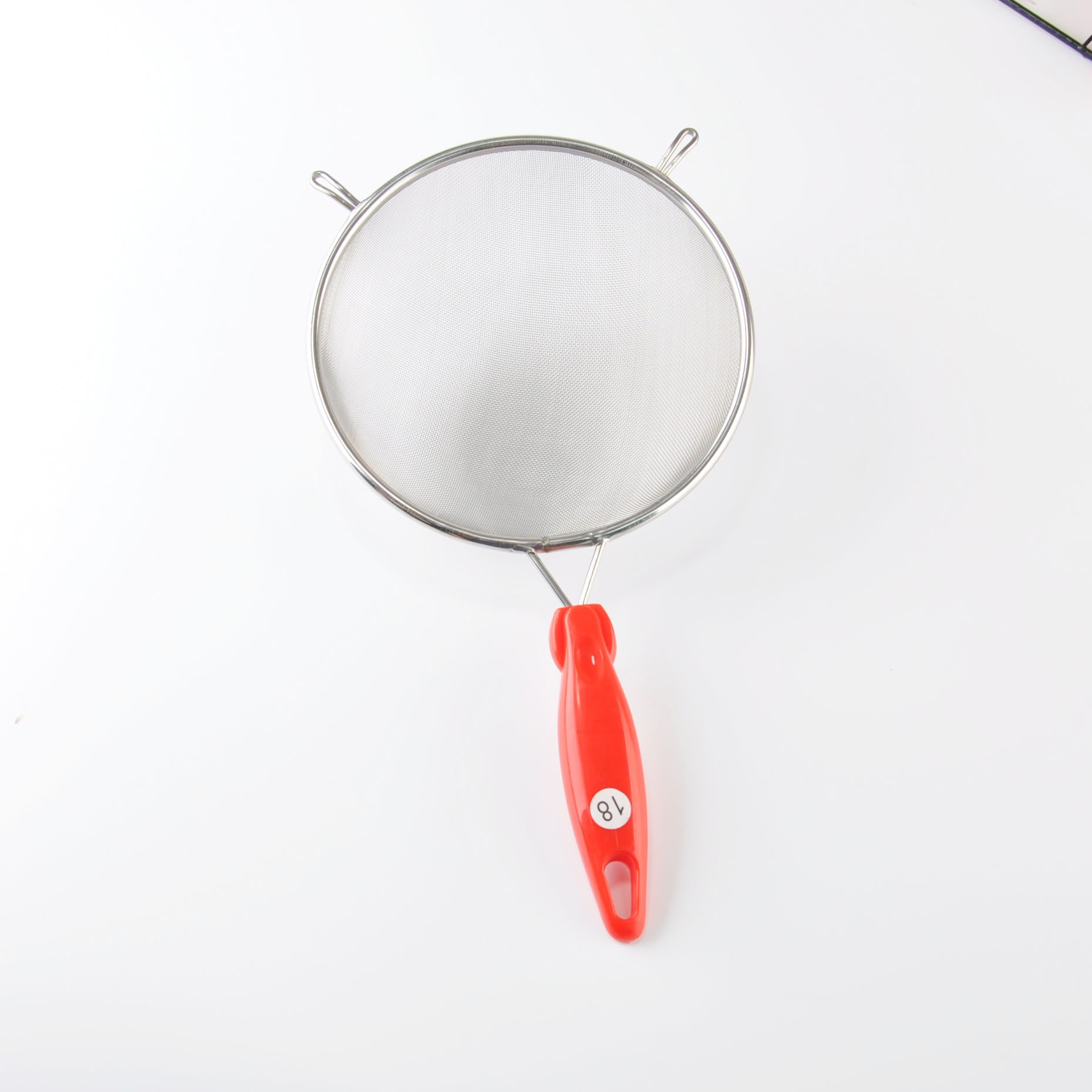 18 # 빨간색 플라스틱 핸들 나비 메쉬 누출