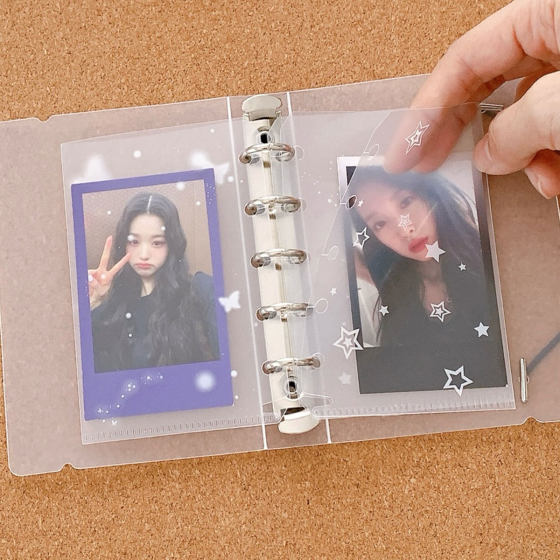 M5 hand account material notes sundries loose-leaf storage bag hand account matching card set photo album transparent plastic waterproof inner page