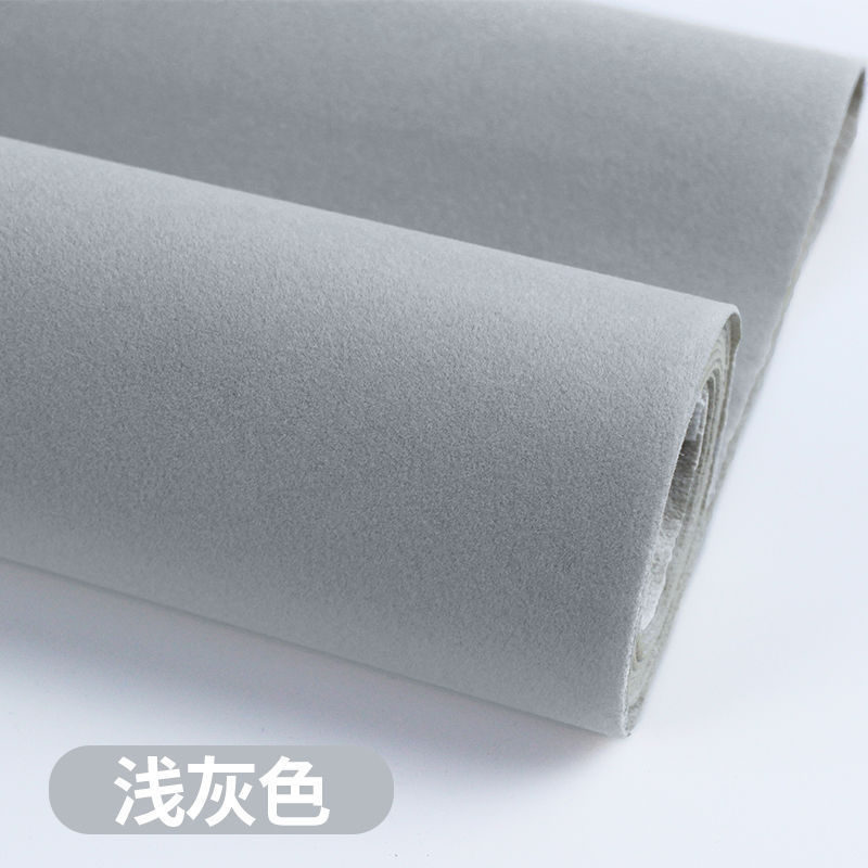 加厚背胶自粘绒布黑色加密不干胶植绒布料带胶柜台绒布黑绒布展示|undefined