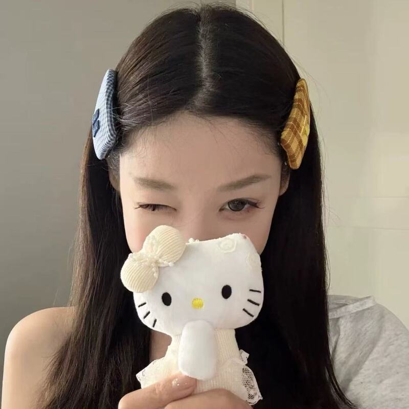甜美少女日系可爱格纹爱心水滴发夹甜美少女心发饰头饰拍照|undefined