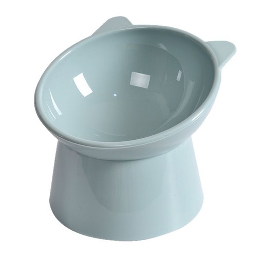 PP Material Cat Food Bowl with Beveled Edge, Elevated Pet Feeder—Beveled Neck-Protecting Design, Large-Opening Dog Bowl—Pet Supplies
