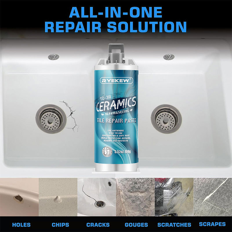 Ryekew Industrial Grade Caster Glue Ab Glue Repair Agent Leak-Proof Waterproof Plugging Metal Cast Iron Glue