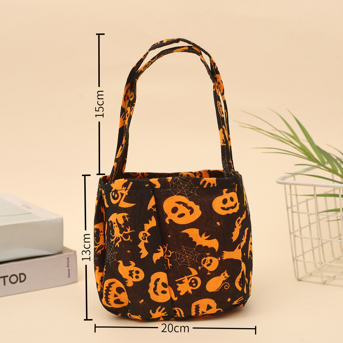Bolsas de dulces de Halloween, bolsas de dulces, bolsas de calabaza tridimensionales portátiles, regalos para niños, accesorios del festival de fantasmas, bolsas de Halloween transfronterizas