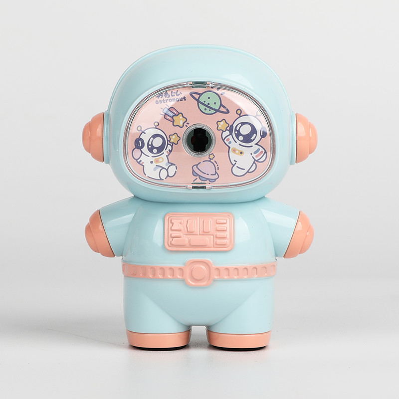 7860 astronauta cuchillo de lápiz mano rotación cuchillo de lápiz para el día de la infancia regalo afilador de lápiz al por mayor