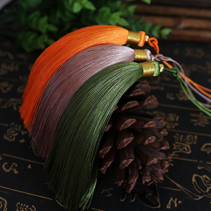 流蘇 13cm雙拉圈繞金線流蘇 滌綸流蘇穗子 扇墜掛飾流蘇配件 流蘇