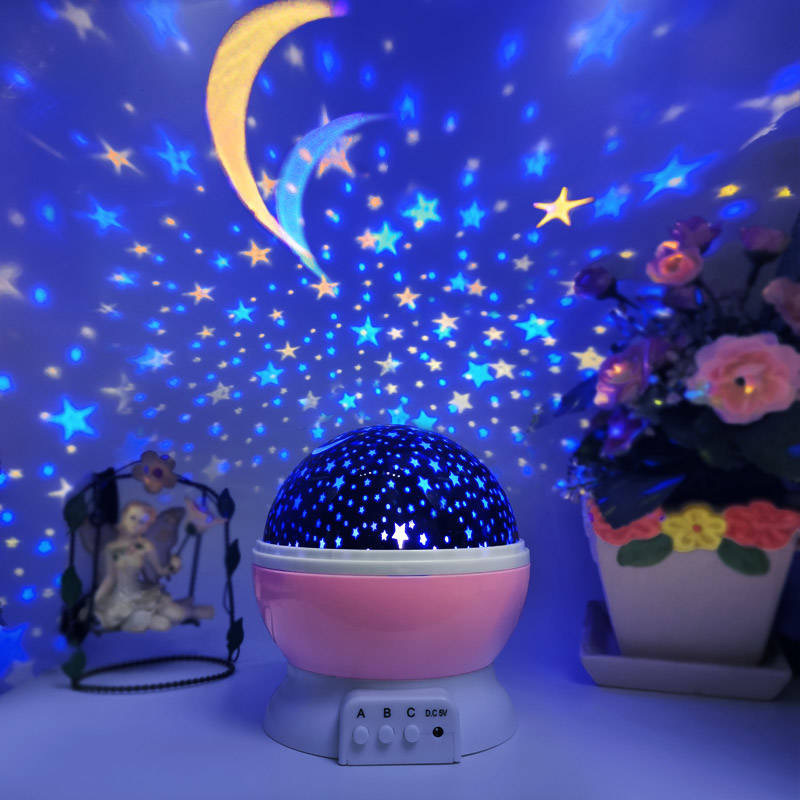 Proyector de luz de cielo estrellado, diseño de niña de cumpleaños, corazón de niña creativa, juguete luminoso para niños, luz nocturna de ensueño