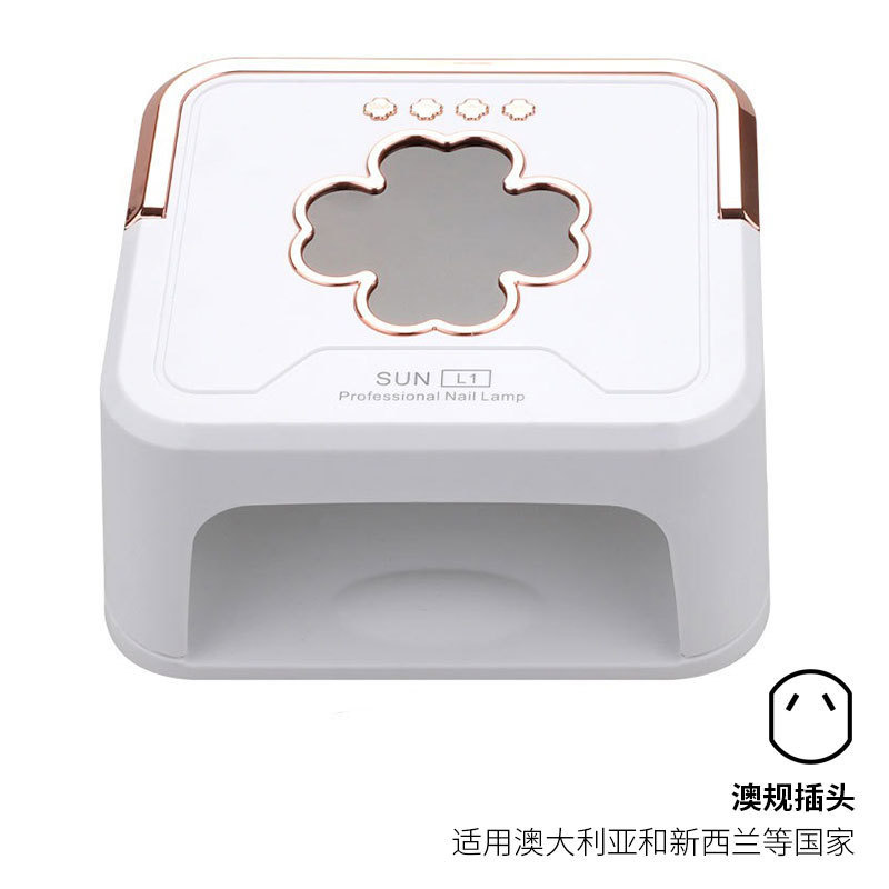 Lámpara de uñas inteligente cuadrada de 228W de alta potencia, lámpara de fototerapia de gel para uñas con temporizador de cuatro niveles, lámpara de curado de cuatro hojas de trébol, Amazon