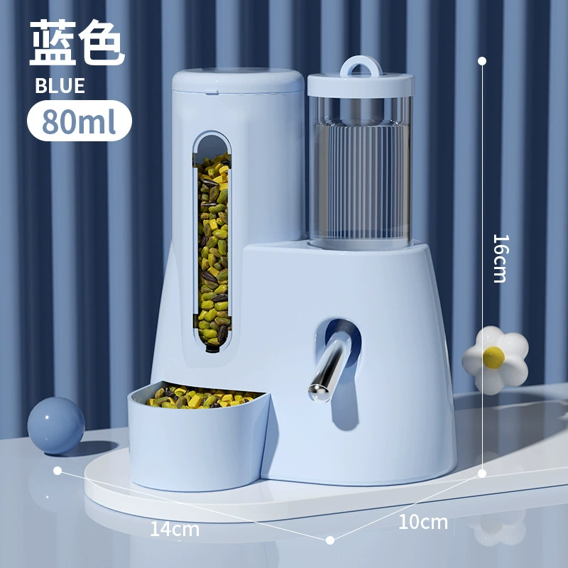 Automatic Hamster Feeder & Waterer (Hamster), 80/125 ml Two‑in‑One Bowl Bottle
